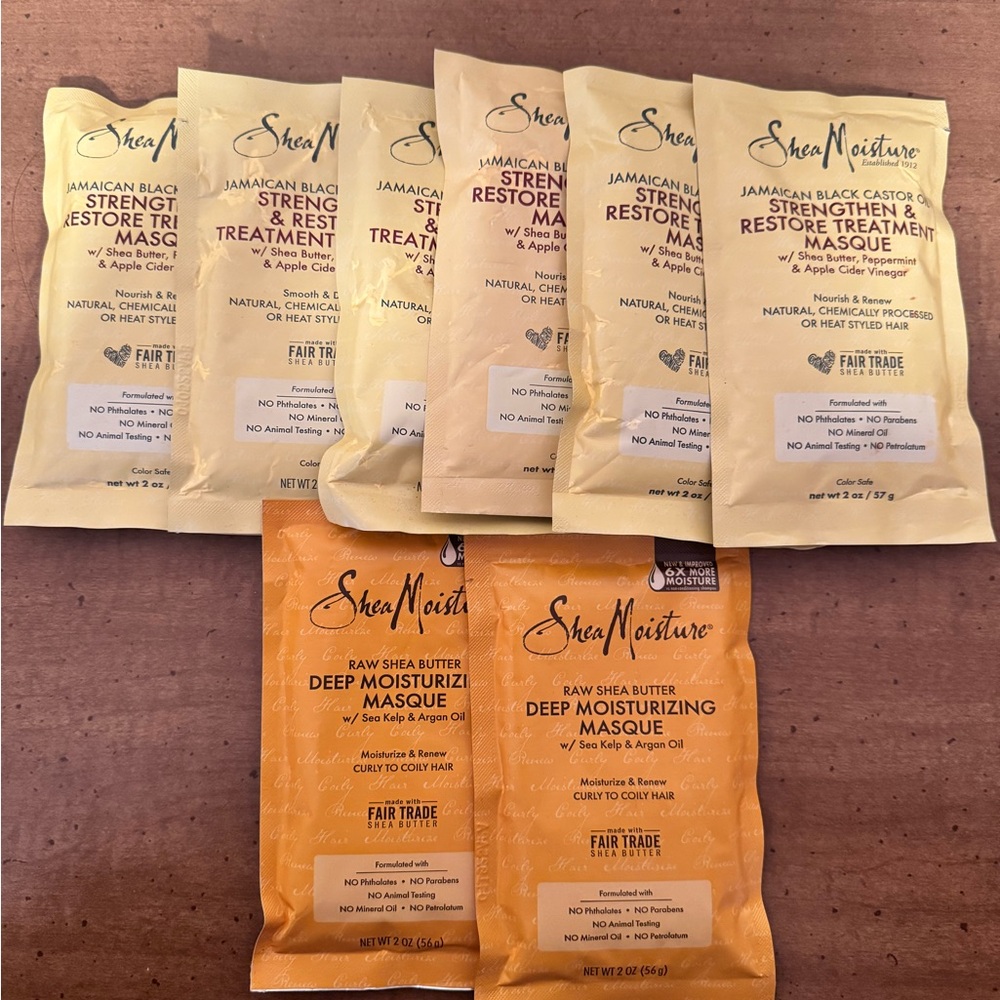Shea Moisture Jamaican Black Castor Oil Treatment and Raw Shea Butter Masque Set